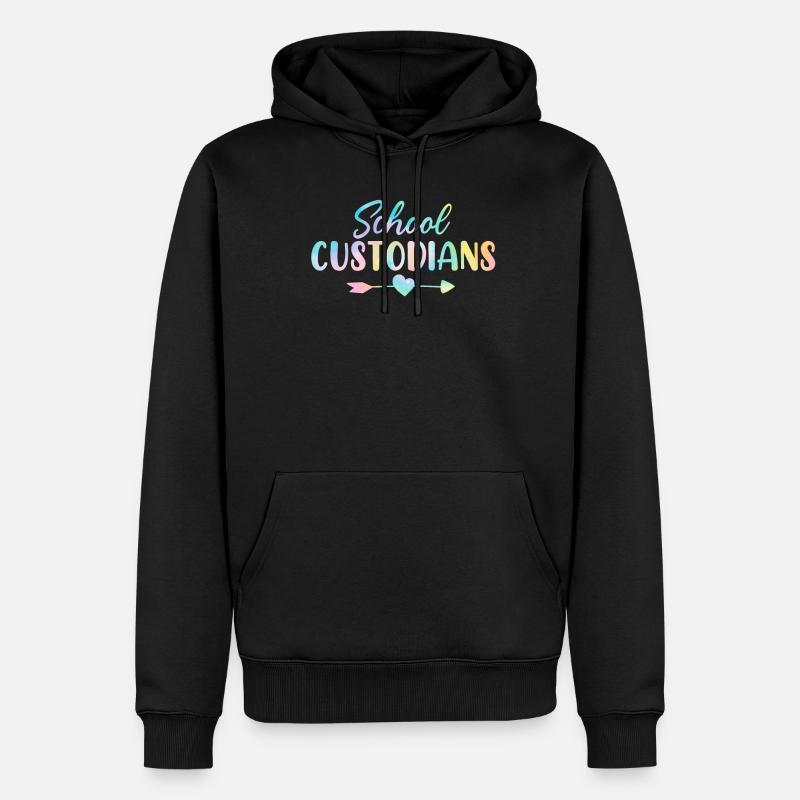 Gardien d’école Tie Dye Concierge - Sweat à capuche Premium bio Homme - noir