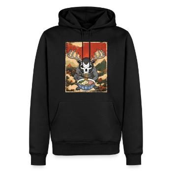 Wendigo Ramen - Männer Premium Bio Hoodie - Schwarz - Vorne - Nico (187cm)