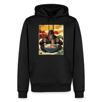 Bigfoot Ramen - Men’s Premium Organic Hoodie - black - Front - Nico (187cm)