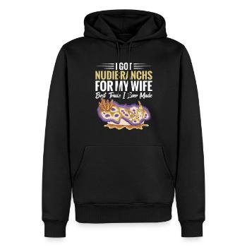 „ich Habe Nacktschnecken Für Meine Frau Bekommen – - Männer Premium Bio Hoodie - Schwarz - Vorne - Nico (187cm)
