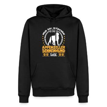 Fille aime Chien de montagne Chien de montagne Appenzeller - Sweat à capuche Premium bio Homme - noir - Devant - Nico (187cm)