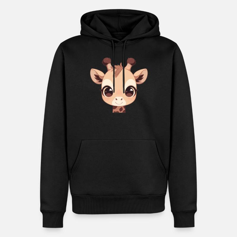 Giraffen Giraffe - Männer Premium Bio Hoodie - Schwarz