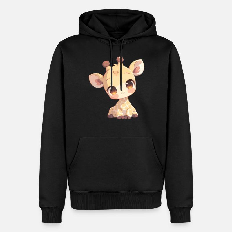Giraffen Giraffe - Männer Premium Bio Hoodie - Schwarz