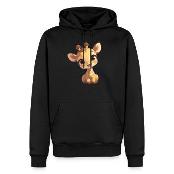 Girafes Girafe - Sweat à capuche Premium bio Homme - noir - Devant - Nico (187cm)