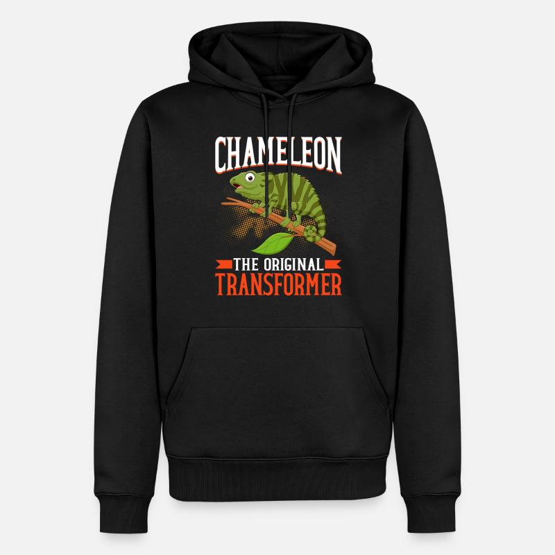 Cadeaux Caméléon - Sweat à capuche Premium bio Homme - noir
