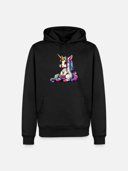 Süßes Einhorn Magische Geschenkidee Einhorn Fans - Herre Premium økologisk hoodie - sort