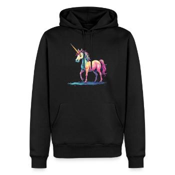Süßes Einhorn Magische Geschenkidee Einhorn Fans - Männer Premium Bio Hoodie - Schwarz - Vorne - Nico (187cm)