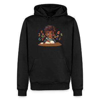 phonemisPhonemische Bewusstseinswissenschaft - Männer Premium Bio Hoodie - Schwarz - Vorne - Nico (187cm)