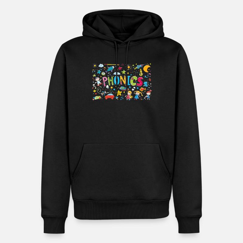 phonemisScience de la conscience phonémique - Sweat à capuche Premium bio Homme - noir