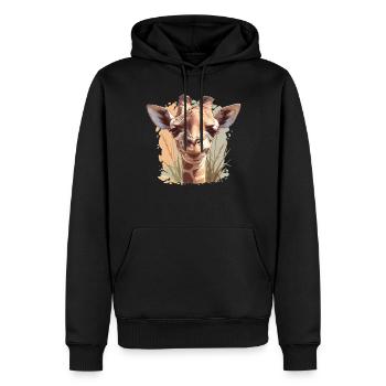 Girafes Girafe - Sweat à capuche Premium bio Homme - noir - Devant - Nico (187cm)