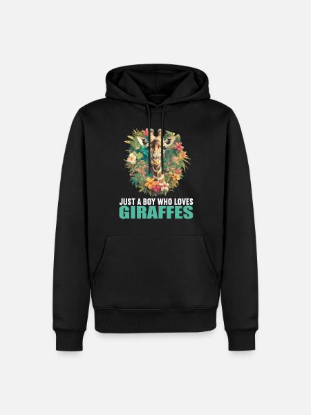 Giraffen Giraffe - Männer Premium Bio Hoodie - Schwarz