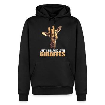 Girafes Girafe - Sweat à capuche Premium bio Homme - noir - Devant - Nico (187cm)