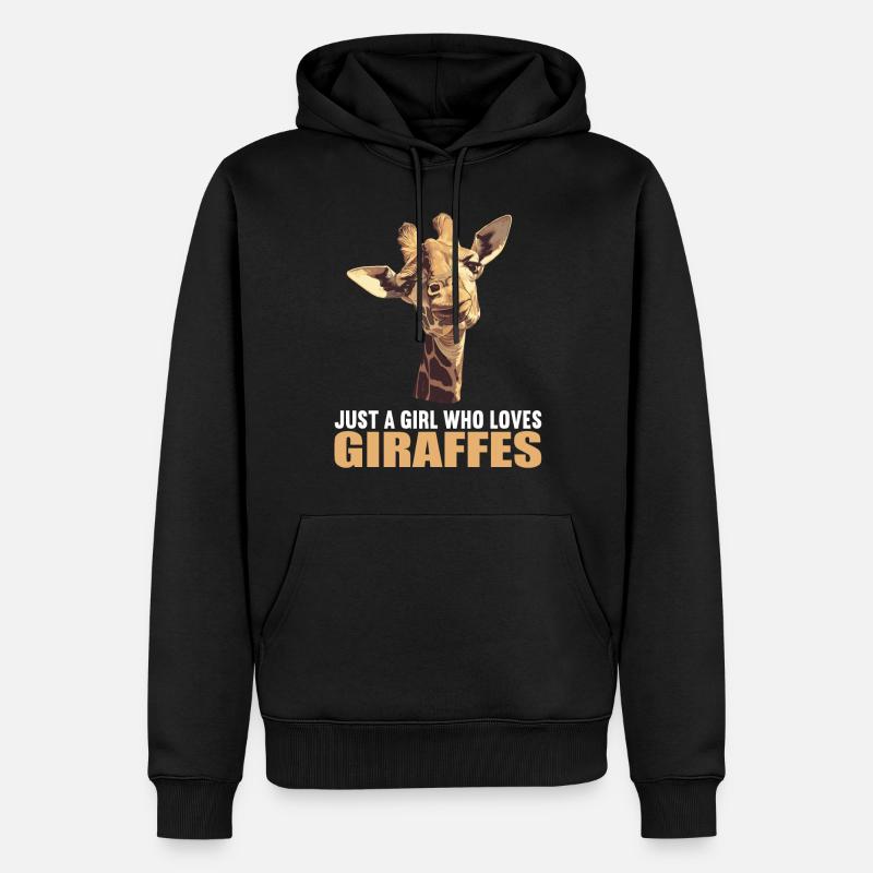 Giraffen Giraffe - Männer Premium Bio Hoodie - Schwarz