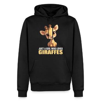 Girafes Girafe - Sweat à capuche Premium bio Homme - noir - Devant - Nico (187cm)