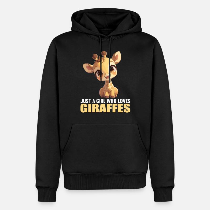 Giraffen Giraffe - Männer Premium Bio Hoodie - Schwarz
