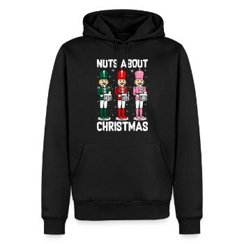 Nuts About Christmas - Männer Premium Bio Hoodie - Schwarz - Vorne - Nico (187cm)