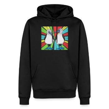 Comedian Blue-footed Booby - Men’s Premium Organic Hoodie - black - Front - Nico (187cm)