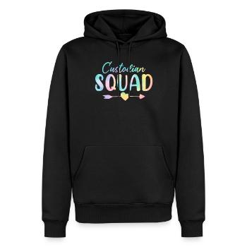 Gardien Squad Tie Dye Maid Cleaner School - Sweat à capuche Premium bio Homme - noir - Devant - Nico (187cm)