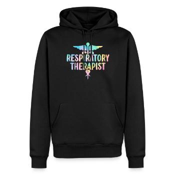 Inhalothérapeute Tie Dye Healthcare Lung - Sweat à capuche Premium bio Homme - noir - Devant - Nico (187cm)