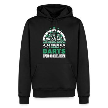 Darts I Have Darts Problem - Men’s Premium Organic Hoodie - black - Front - Nico (187cm)