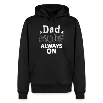 Dad Mode Always On Lustiger Papa Spruch Väter - Männer Premium Bio Hoodie - Schwarz - Vorne - Nico (187cm)