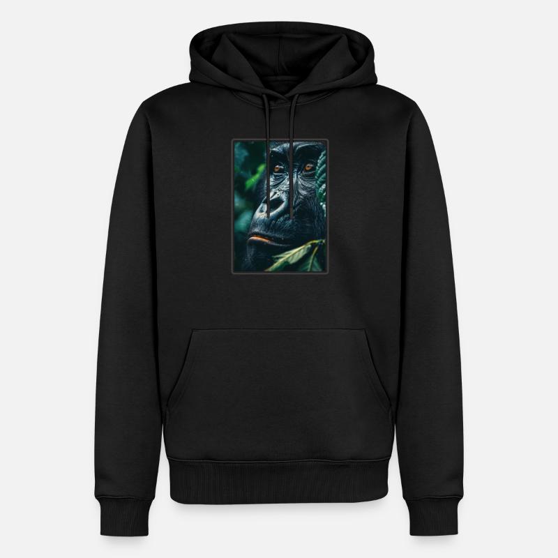 Gorilles Gorilles - Sweat à capuche Premium bio Homme - noir