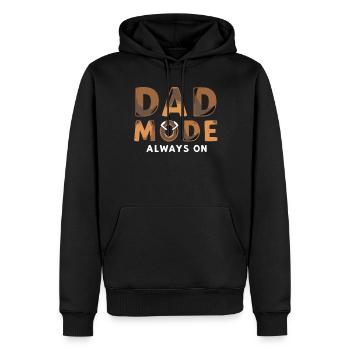 Dad Mode Always On Lustiger Papa Spruch Väter - Männer Premium Bio Hoodie - Schwarz - Vorne - Nico (187cm)