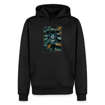 Gorilles Gorilles - Sweat à capuche Premium bio Homme - noir - Devant - Nico (187cm)