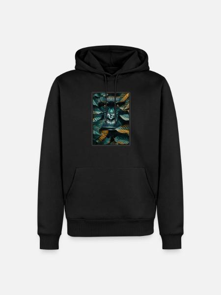 Gorilles Gorilles - Sweat à capuche Premium bio Homme - noir
