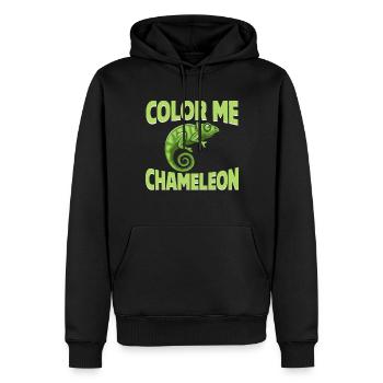 Cadeaux Caméléon - Sweat à capuche Premium bio Homme - noir - Devant - Nico (187cm)
