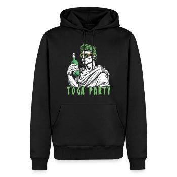 Tenue de fête Toga drôle - Sweat à capuche Premium bio Homme - noir - Devant - Nico (187cm)