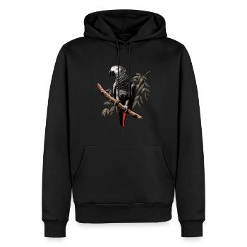 african grey parrot - Männer Premium Bio Hoodie - Schwarz - Vorne - Nico (187cm)
