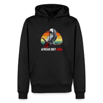 african grey parrot - Männer Premium Bio Hoodie - Schwarz - Vorne - Nico (187cm)