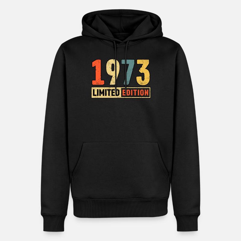 1973 Édition limitée - Sweat à capuche Premium bio Homme - noir