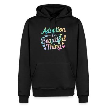 L’adoption est une belle chose Tie Dye drôle - Sweat à capuche Premium bio Homme - noir - Devant - Nico (187cm)