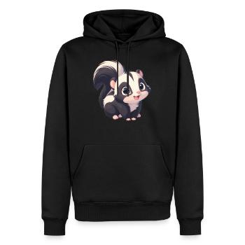 Mouffettes Mouffette - Sweat à capuche Premium bio Homme - noir - Devant - Nico (187cm)