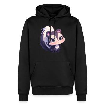 Mouffettes Mouffette - Sweat à capuche Premium bio Homme - noir - Devant - Nico (187cm)