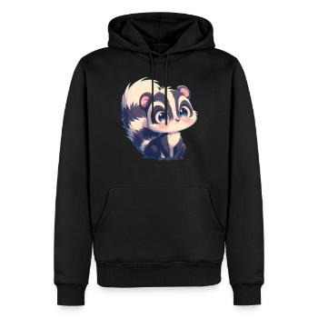 Mouffettes Mouffette - Sweat à capuche Premium bio Homme - noir - Devant - Nico (187cm)