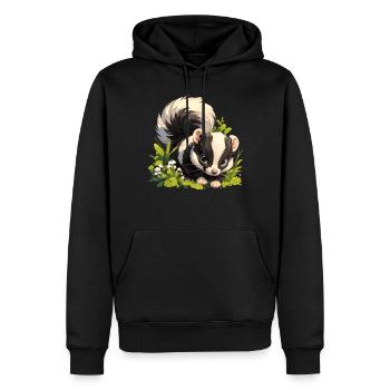 Mouffettes Mouffette - Sweat à capuche Premium bio Homme - noir - Devant - Nico (187cm)