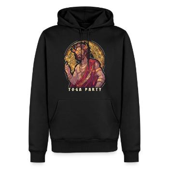 Tenue de fête Toga drôle - Sweat à capuche Premium bio Homme - noir - Devant - Nico (187cm)