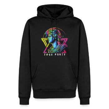 Tenue de fête Toga drôle - Sweat à capuche Premium bio Homme - noir - Devant - Nico (187cm)