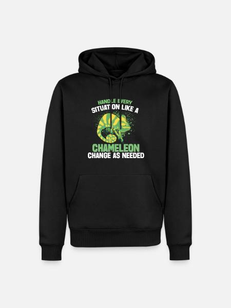 Cadeaux Caméléon - Sweat à capuche Premium bio Homme - noir