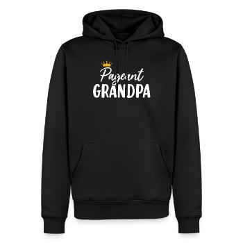 Drôle Grand-père Glitz Glam Concours de beauté Grand-père - Sweat à capuche Premium bio Homme - noir - Devant - Nico (187cm)
