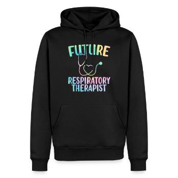 Future inhalothérapeute Tie Dye Funny Peds - Sweat à capuche Premium bio Homme - noir - Devant - Nico (187cm)