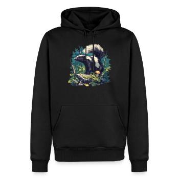 Mouffettes Mouffette - Sweat à capuche Premium bio Homme - noir - Devant - Nico (187cm)