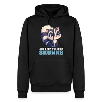 Mouffettes Mouffette - Sweat à capuche Premium bio Homme - noir - Devant - Nico (187cm)
