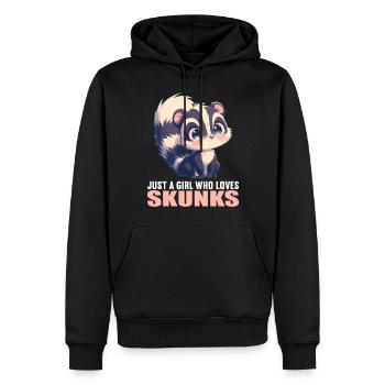 Mouffettes Mouffette - Sweat à capuche Premium bio Homme - noir - Devant - Nico (187cm)