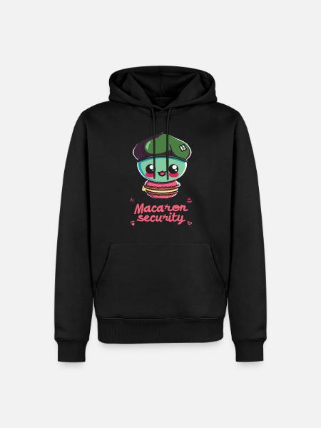 Macaron-liebhaber Macaron Baker - Männer Premium Bio Hoodie - Schwarz