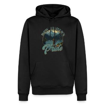 Bogenfischer Bogenfischen Bow Fishing Pride - Männer Premium Bio Hoodie - Schwarz - Vorne - Nico (187cm)