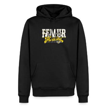 Beinbruch Gebrochener Oberschenkel Femur Healing - Männer Premium Bio Hoodie - Schwarz - Vorne - Nico (187cm)